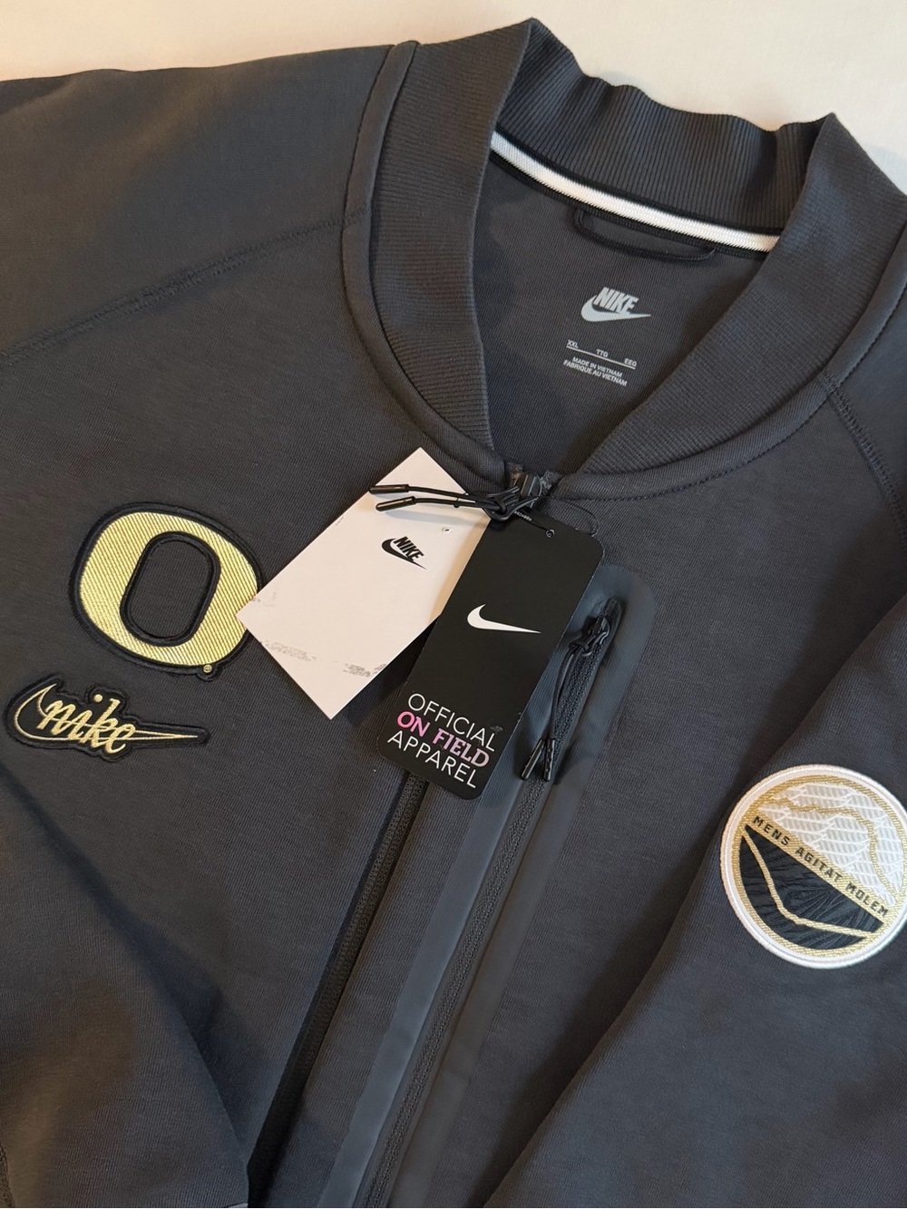 Nike Tech Oregon Ducks Bowerman Sweatshirt Men 2XL TEAM ISSUE On Field Full Zip